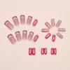24pcs Long Ballerina Fake Nails Carved Flower Nail Tips Fashion Press On Nails  Women Girls