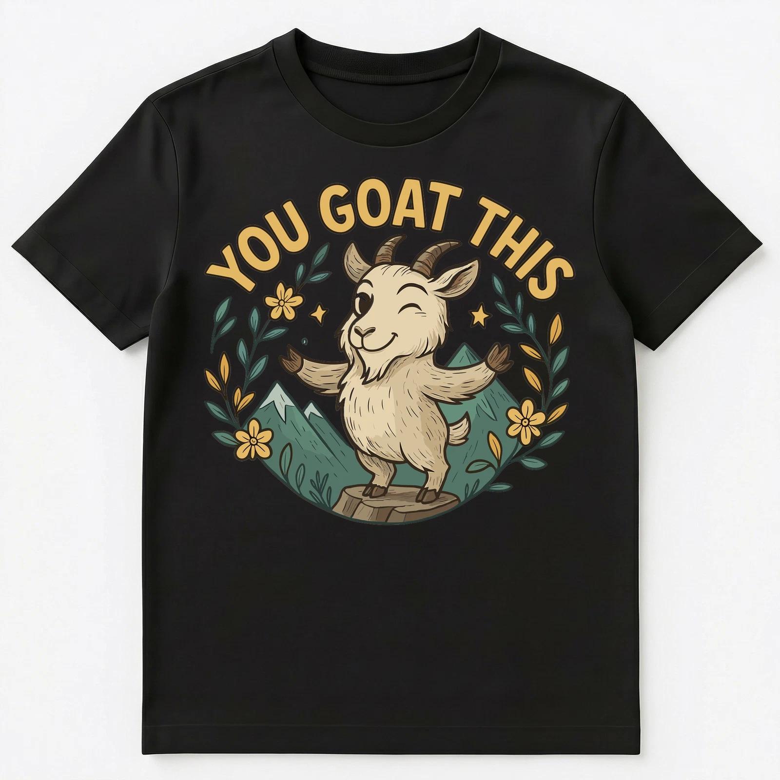 Inspirational Goat Pun Enthusiast Motivational Art Unisex T-Shirt S