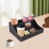 9-Slot Wooden Spice Rack Organizer, Black Antique Finish Kitchen Countertop Storage, Pine Wood Tea & Coffee Condiment Holder
