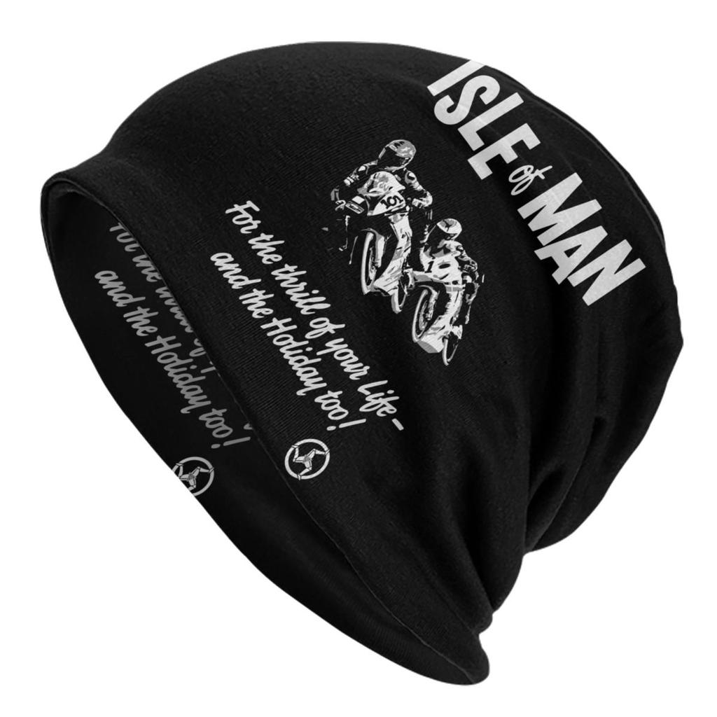 Custom Vintage TT Motorcycle Racer Skullies Beanies Caps Unisex Winter Warm Knit Hat  Isle of Unisex Bonnet Hats Outdoor Ski Cap