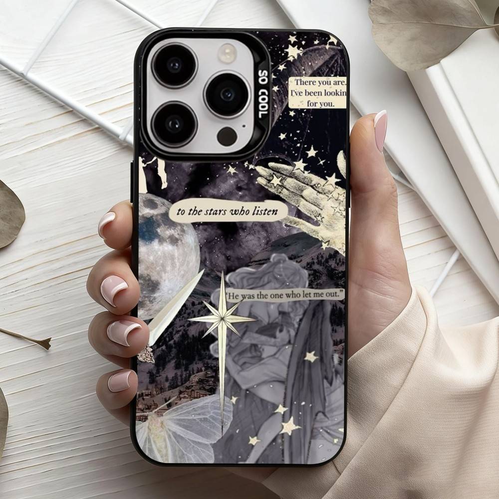 A-Acotar A Court of Mist and F-Fury Phone Case For iPhone17,16,15,14,13,12,11 Plus,Pro Max Candy Silver Plated Inside Cover