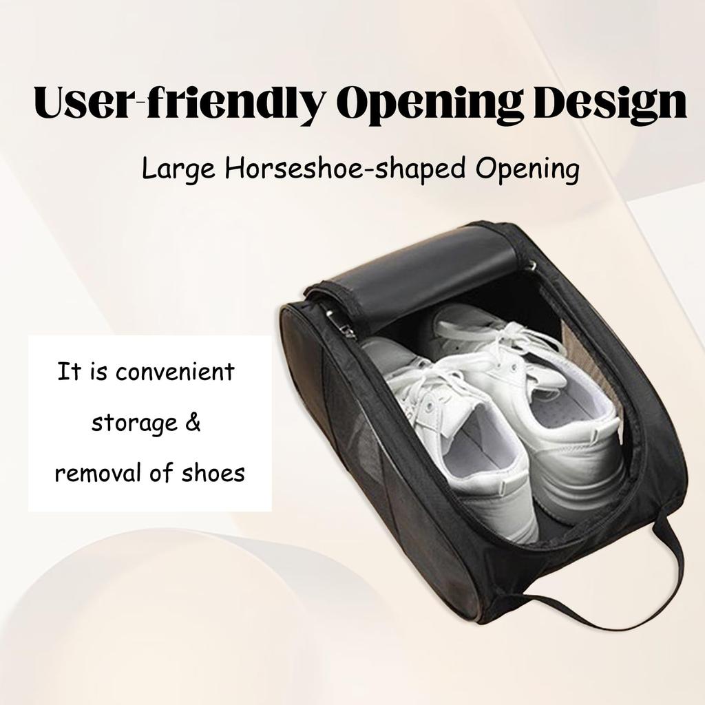 Portable Golf Shoe Bag Oxford Cloth Shoe Carrier Bags Breathable Lightweight Golf Handbag Dustproof Football Tennis Shoe Bag
