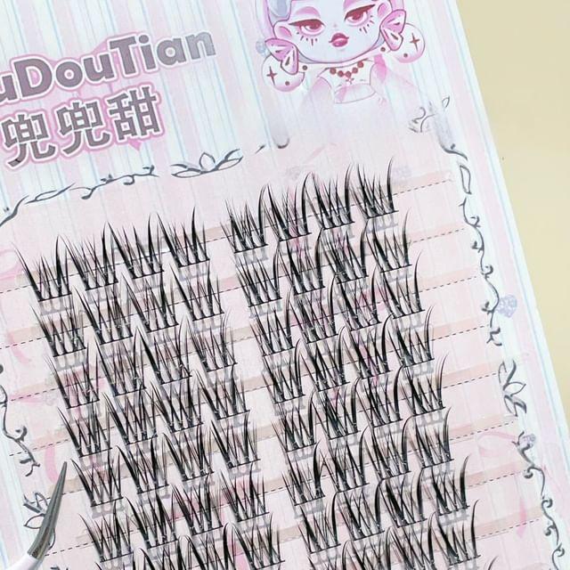 Nreain - Wispy Multipack False Eyelashes Cluster (Various Designs) 3 Rows - Black - One Size