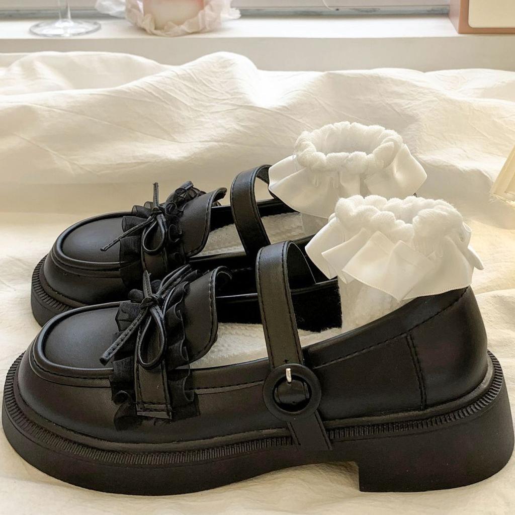 Mary Jane Small Leather Shoes Women'S Japanese Lolita With Skirt Platform Heightening Versatile Loafers