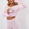 Herbst neue Modelle, exquisites Pyjama-Set, modische High-End Langarm-Hosen, reine Baumwolle Loungewear Zweiteiler-Set