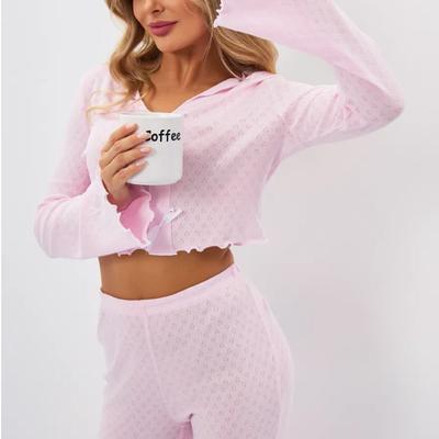 Nouveaux modèles d'automne, ensemble pyjama exquis, pantalon long à manches longues tendance haut de gamme, ensemble deux pièces loungewear en pur coton