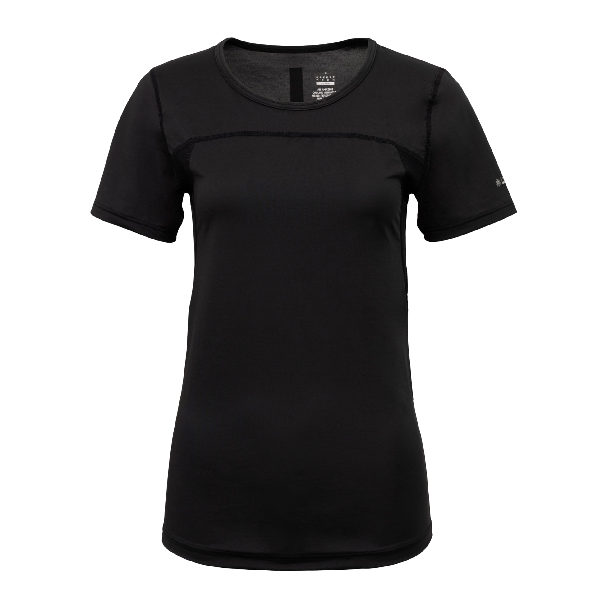 

Охлаждающая футболка с коротким рукавом Freeze Tech Hyougeki Alpha Line LIDEF FT25SS женская, вырез, бело-черная, (JP, Алфавит, L, Черный) чёрный