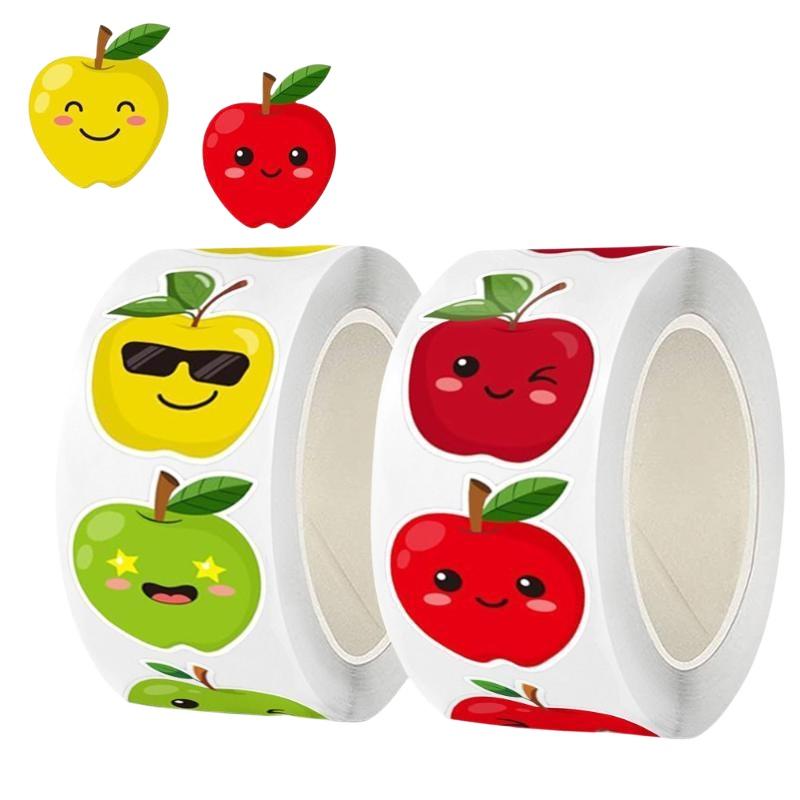 Cute Cartoon Stickers Roll 500 Pcs 8 Lovely Designs For Teacher Rewards Kids Class Party Decor Accessories Gift