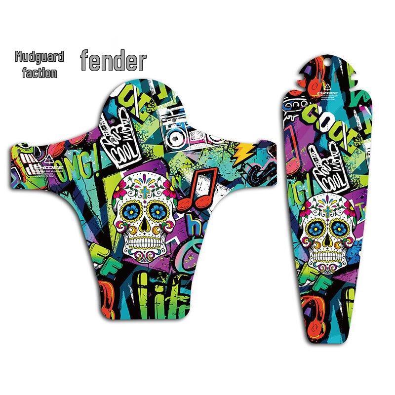 Lishi Colorful Skull Bike Fender Set