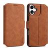 DENIOR B06 For iPhone 16 Plus Case Magnetic Detachable Wallet Stand Leather+TPU Phone Cover