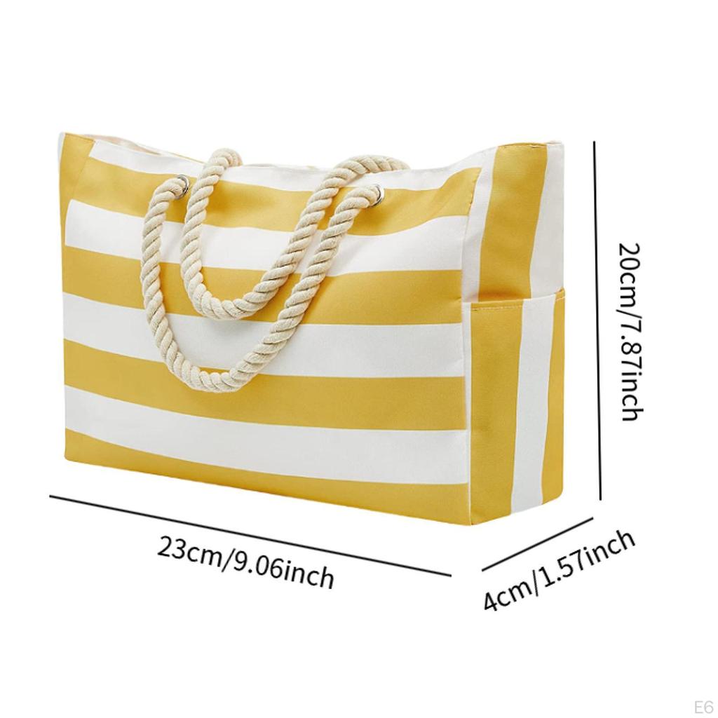 Chic Beach Tote Purse with Secure Closure for Ladies
