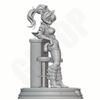1/24 Furry Wolf Girl At Bar Figurine 3D Printed Gray Resin Waifu Statue Toy Miniature Model Collection Diy Unpainted Whole Model