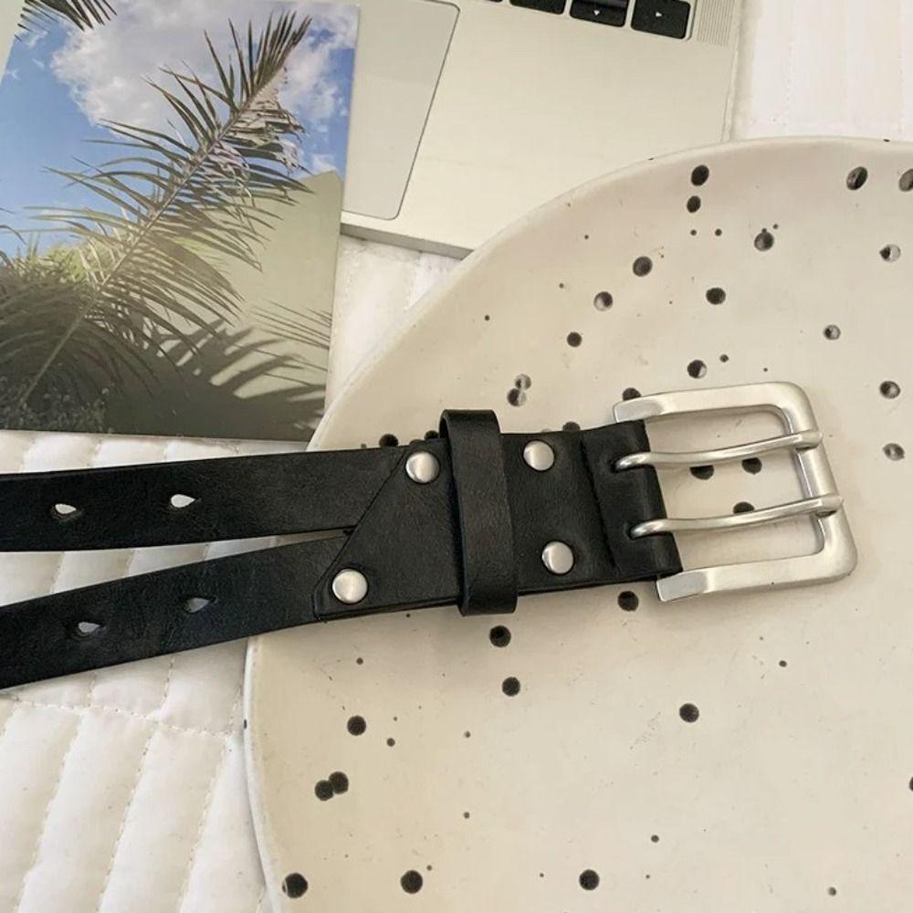 Leather Women's Belt Vintage Dress Jeans Belt American Waist Belt  Waist Accessories