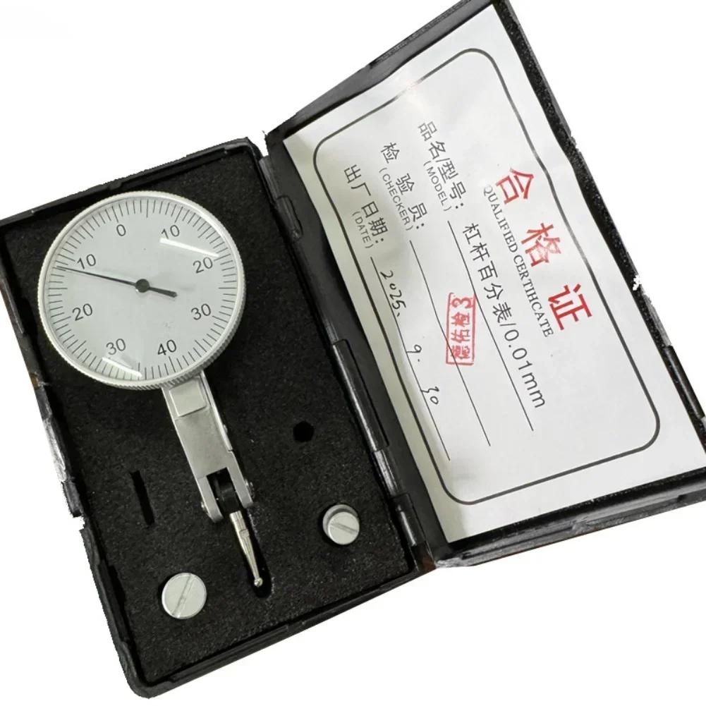 1pc Lever Dial Gauge 0-0.8mm Dial Indicator Accurate Measurement Tool For Mechanical Engineering Instrument Parts