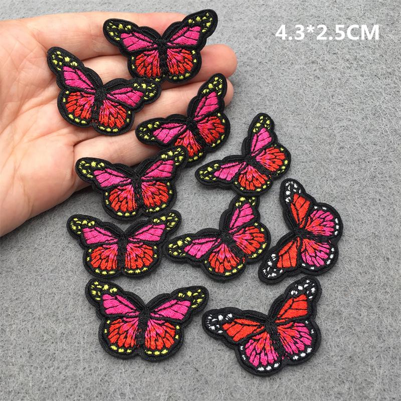 10Pcs Butterfly Patches Applique For Clothing Embroidery Patches On Clothes Diy Ironing Sewing Children Kids Stickers
