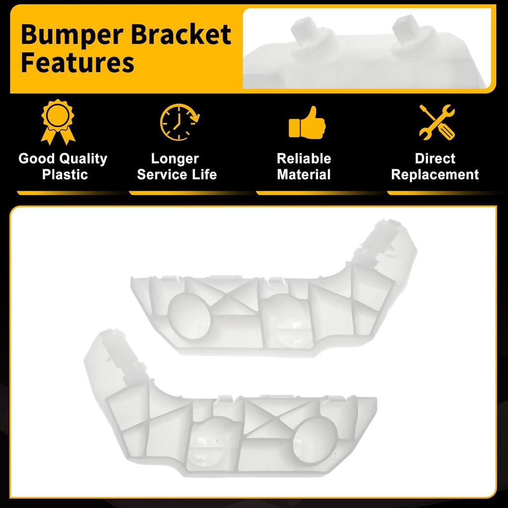 1 Pair Front Bumper Bracket for Infiniti G37 Q60 No.62223JL00A/62222JL00A White Left Right Driver Passenger Side