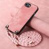 Crossbody Long Lanyard Strap Anti-Drop PU Leather Phone Case for iPhone 16 Pro Max 15 14 13 12 Plus 16E SE 2022 Slim Fit Cover