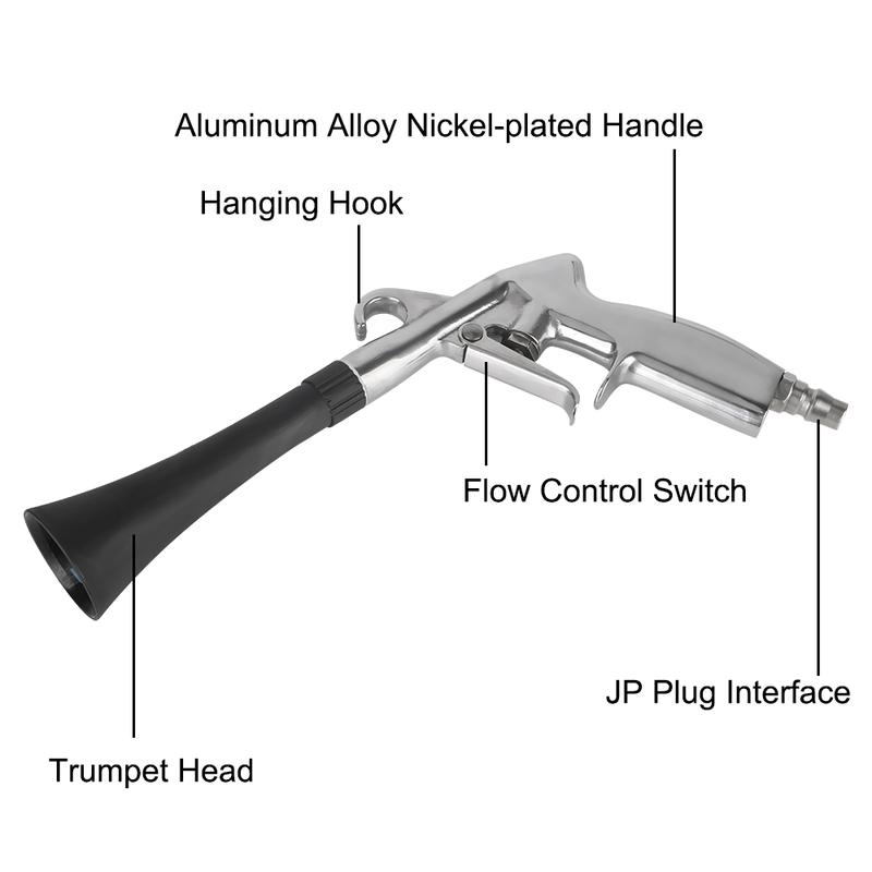 High Pressure Gun Dust Blowing 0.4Mpa-10Mpa Car Wash Gun Dry Cleaning Interior Detailing Cleaning Tools Tornador Air Blow
