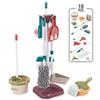 Kinder Rollenspiel Putzset mit Wagen Realistischer Besen Mopp & Kehrschaufel Spielzeug Pädagogisches Hauswirtschafts-Rollenspiel für Jungen und Mädchen