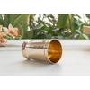 Pure Brass Glass Tumbler with Hammered Beeded Design, for Drinking Serving Water, Yoga & Ayurveda, Volume-270 ML, 1 Piece