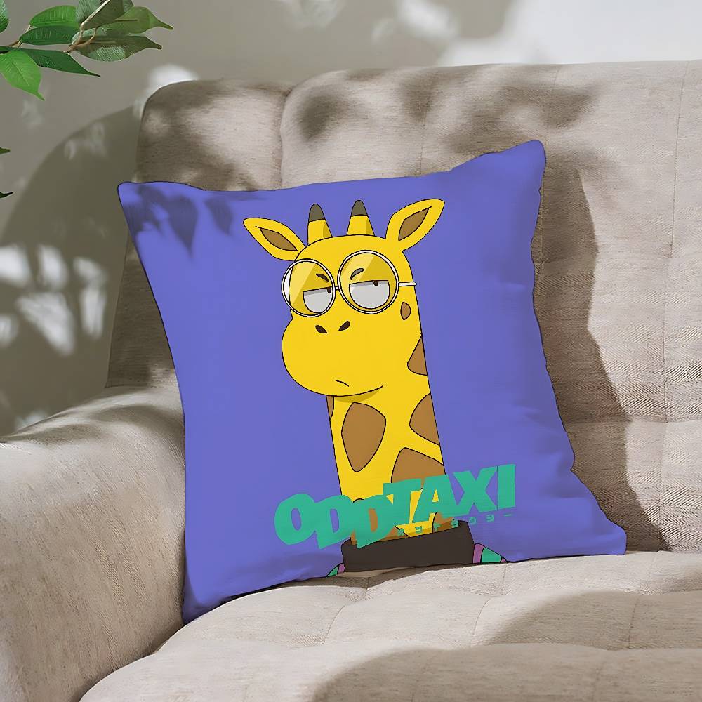Cartoon O-Odd T-Taxi Pillow Case Throw Pillow Cover Nordic Vintage Style Cushion Covers Home Living Room Sofa Couch Seat Decor