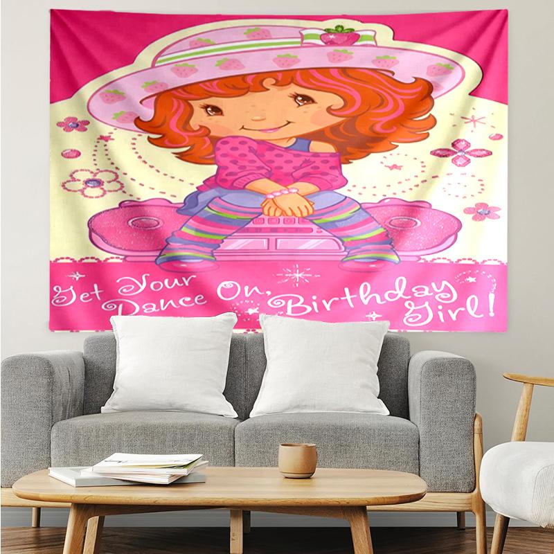 Straw-berry Quick-Dry Tapestry Hanging for Bedroom,Livingroom, Playroom,Decor Art Room Wall Tapestry Holiday and Birthday Gifts