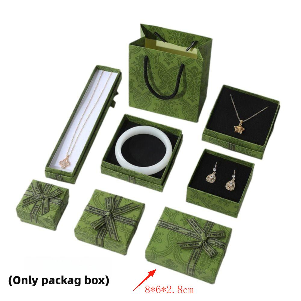 Matcha Green Gift Box Bow Ring Box Fashion Necklace Packaging Box  Luxury Packaging