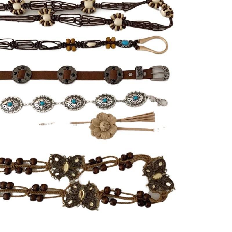 Fashionable Knot Vintage Design Waist Chain With Copper Coin Accents For A Touch Unique