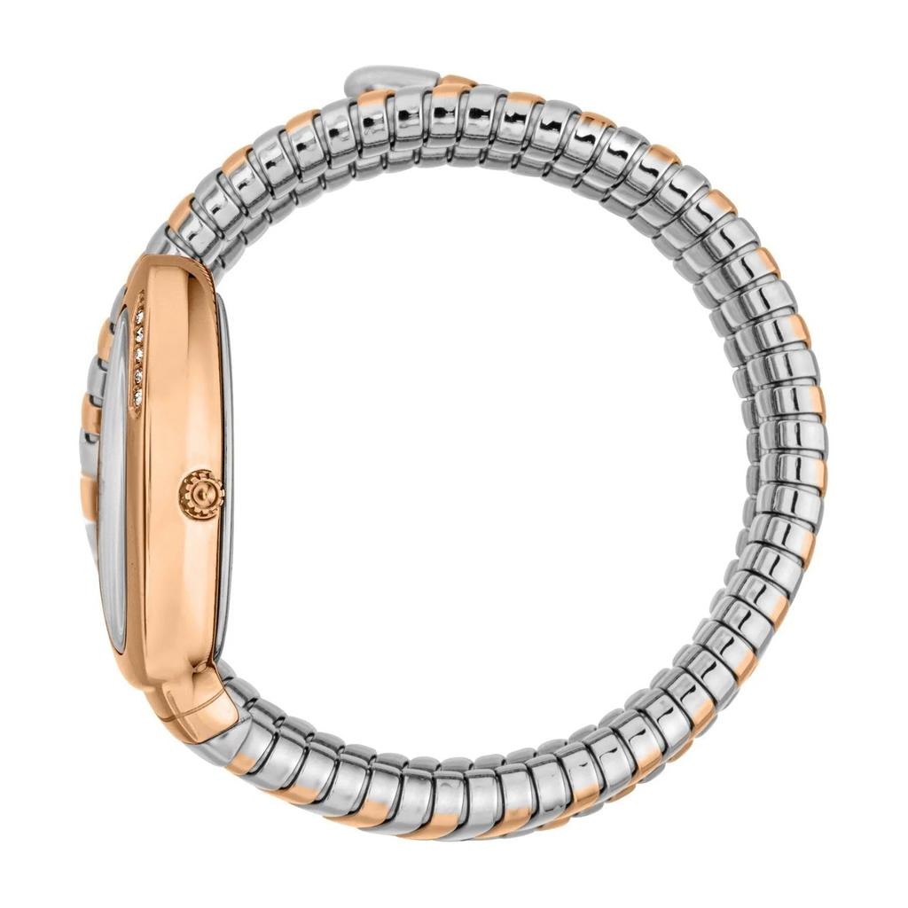 Just Cavalli Vezzoso Silver Dial Two Tone Steel Strap Watch for Women JC1L230M0075