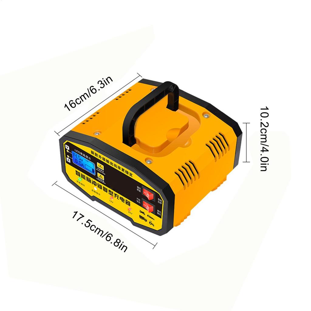 Battery Charger 12V 24V Battery Charger For Car Digital Pulse Repair Maintainer For Automotive Truck SUV Sedan Motorcycle