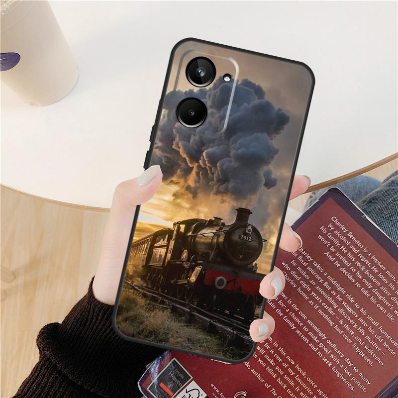 Train Railway Travel Case For Realme C61 C67 C53 C55 C75 C51 C21Y C25S GT 6 6T 5 GT7 Pro 10 11 12 13 14 Pro Plus