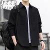 JEEP SPIRIT Men's Pure Cotton Casual Long Sleeve Shirt