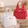 Portable Lunch Tote Bag Large Capacity Food Container Bag Polka Dots Insulated Lunch Bag  Students
