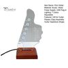 Light-up Guitar Pick Holder Acrylic Pick Holder with Wooden Base Electric Guitar Headstock Shape Pick Holder for Multiple Picks Storage And Display