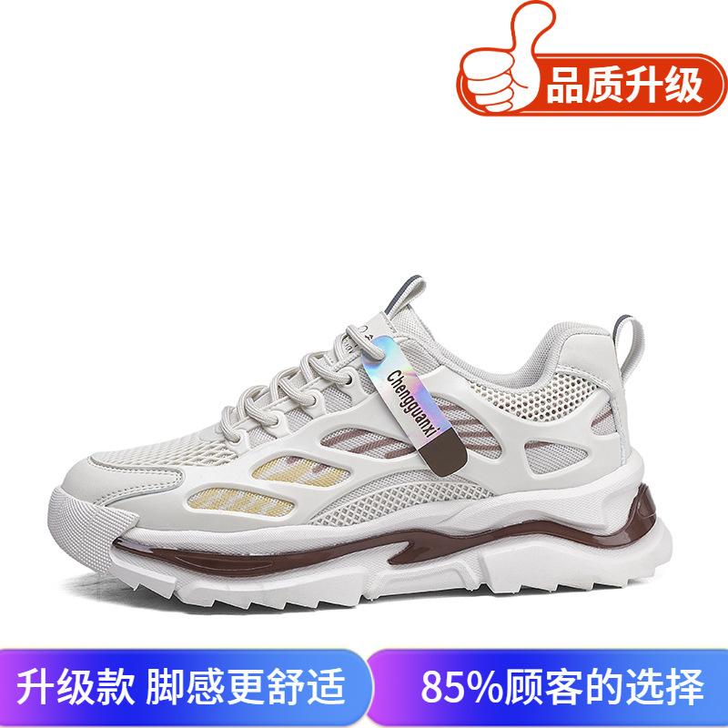 Men's Shoes 2025 Summer New Teen Ins Style Casual Versatile Dad Shoes Men's Sports Breathable Mesh Shoes