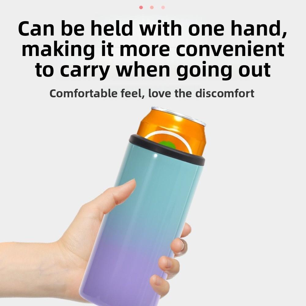 12Oz Cola Beer Can Insulated Lids 304 Stainless Steel Vacuum Cup Portable Can Cooler  Cold Storage