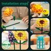 Flowers Bouquet Toys Building Blocks Set with Vase,Hydrangea, Artificial Plants for Adults, Teen Girls, Home, Office Decor- 1853pcs