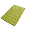 Thick Coral Fleece Bath Mat - Absorbent, Solid Color Striped Design for Entryways