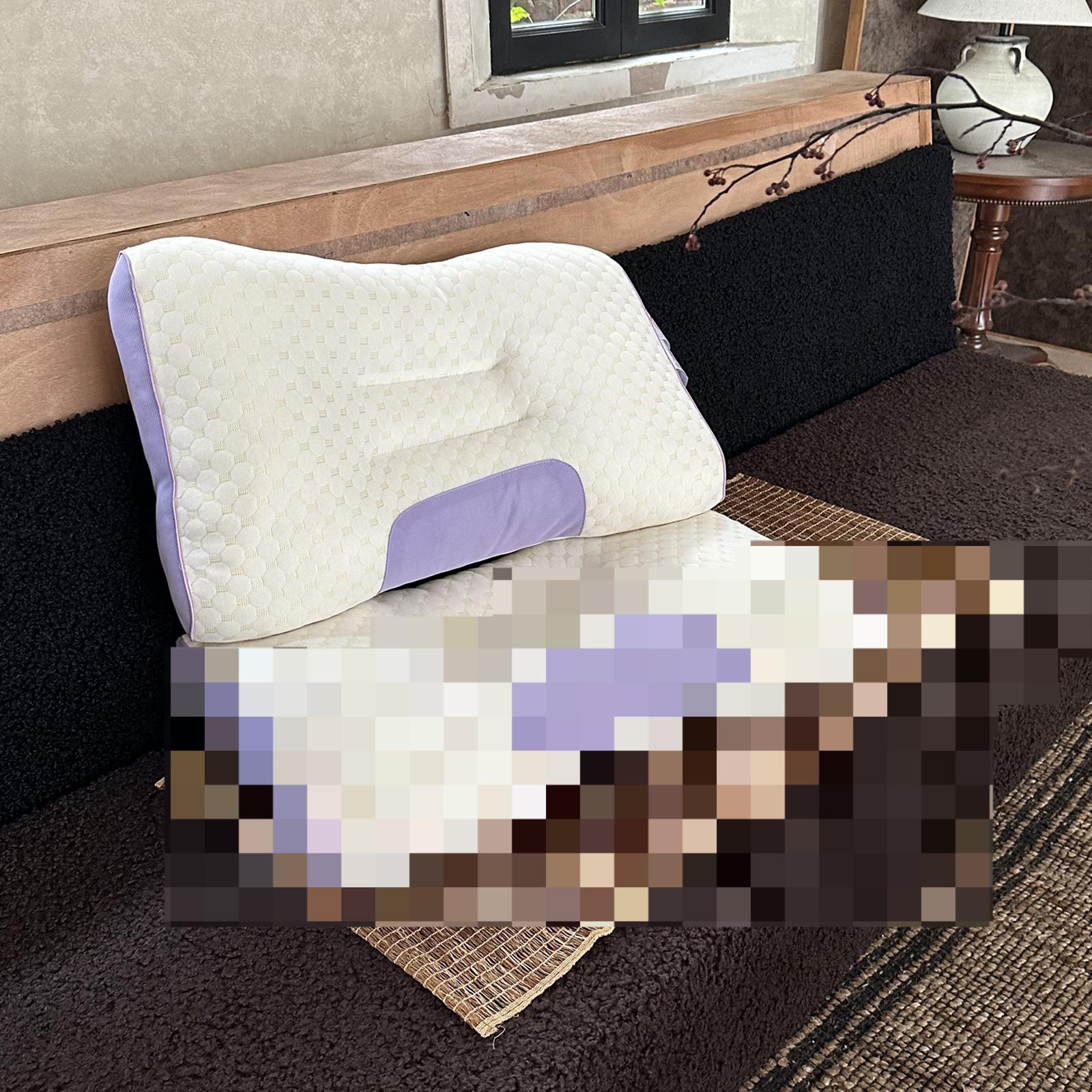 

Вязаная массажная подушка для сна, подушка для шеи, для взрослых, студентов, для домашнего использования в отеле 48 * 74 [800g] one pack фиолетовый