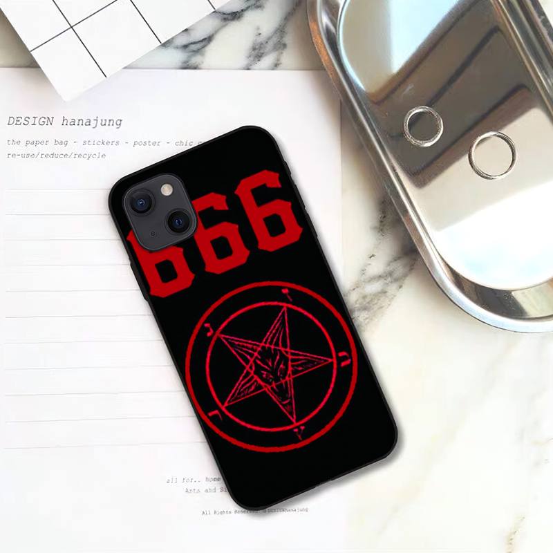 

Чохол для телефону RUICHI Pentagram 666 Demonic для iPhone 11 12 Mini 13 Pro XS Max X 8 7 6s Plus 5 SE XR Shell iPhone7plus8plus