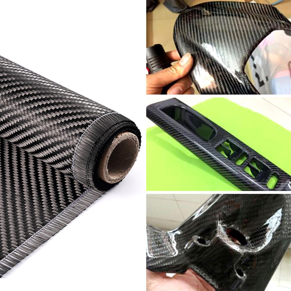3K 200gsm 60/150/300cm 0.2mm Thickness Carbon Fiber Cloth Twill Woven Carbon Fabric For Car Part Sport Equipment Repair Material