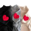 Autumn Dog Heart Warm Sweatshirt Pet Clothes Teddy Bichon Pomeranian Small Dogs Cats Base Shirt