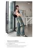 American Retro Low-Waist Wide-Leg Distressed Denim Pants - Floor-Length