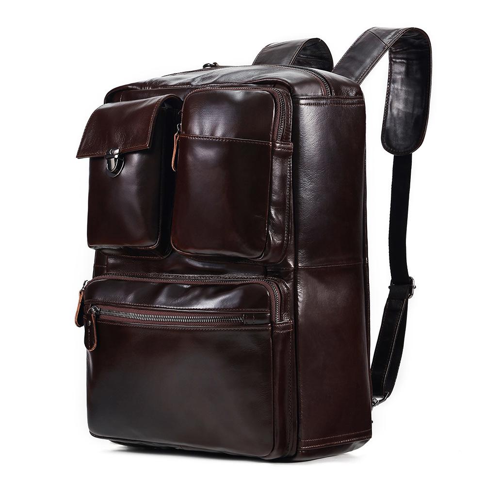 Men's Vintage Leather Multifunctional Crossbody and Backpack
