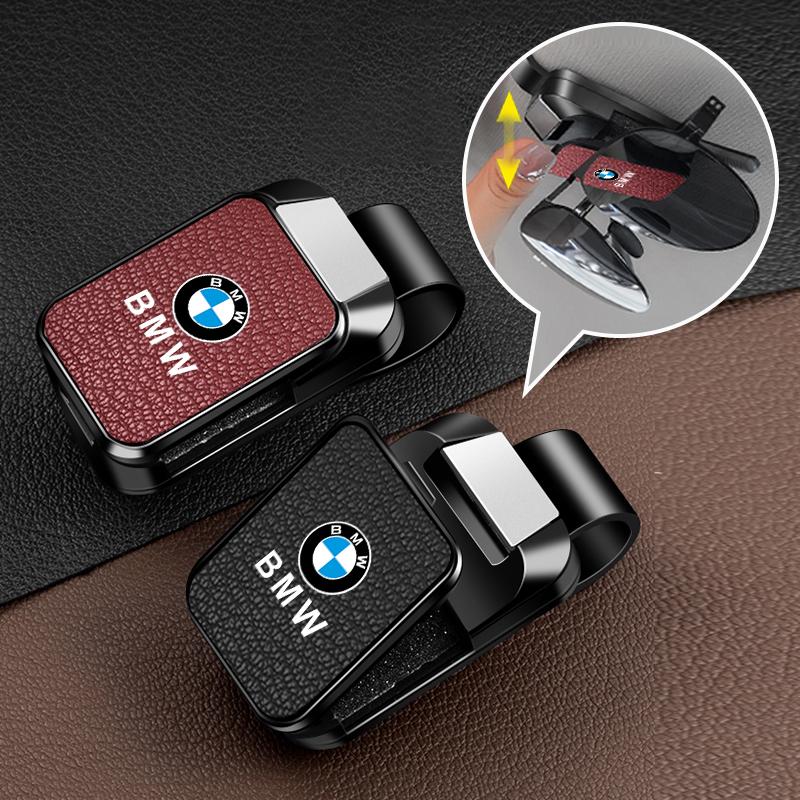 BBJE7 Car Sun Visor Eyeglasses Holder For BMW 1 3 5 7 Series X1 X3 X4 X5 F10 F15 F16 F20 F30 F18 F25 M3 M5 E34 E30 E36 Sunglasses Clip