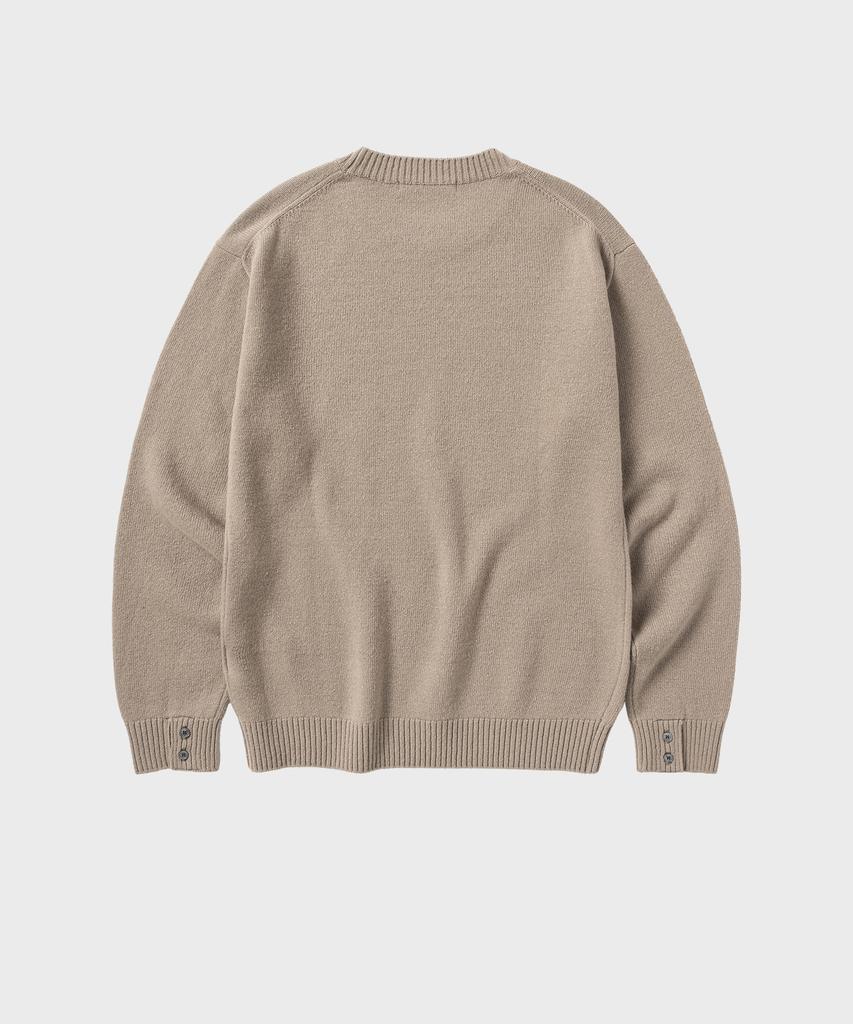 NONBLANK Daily Wool Cashmere Crewneck Knit_Taupe Grey