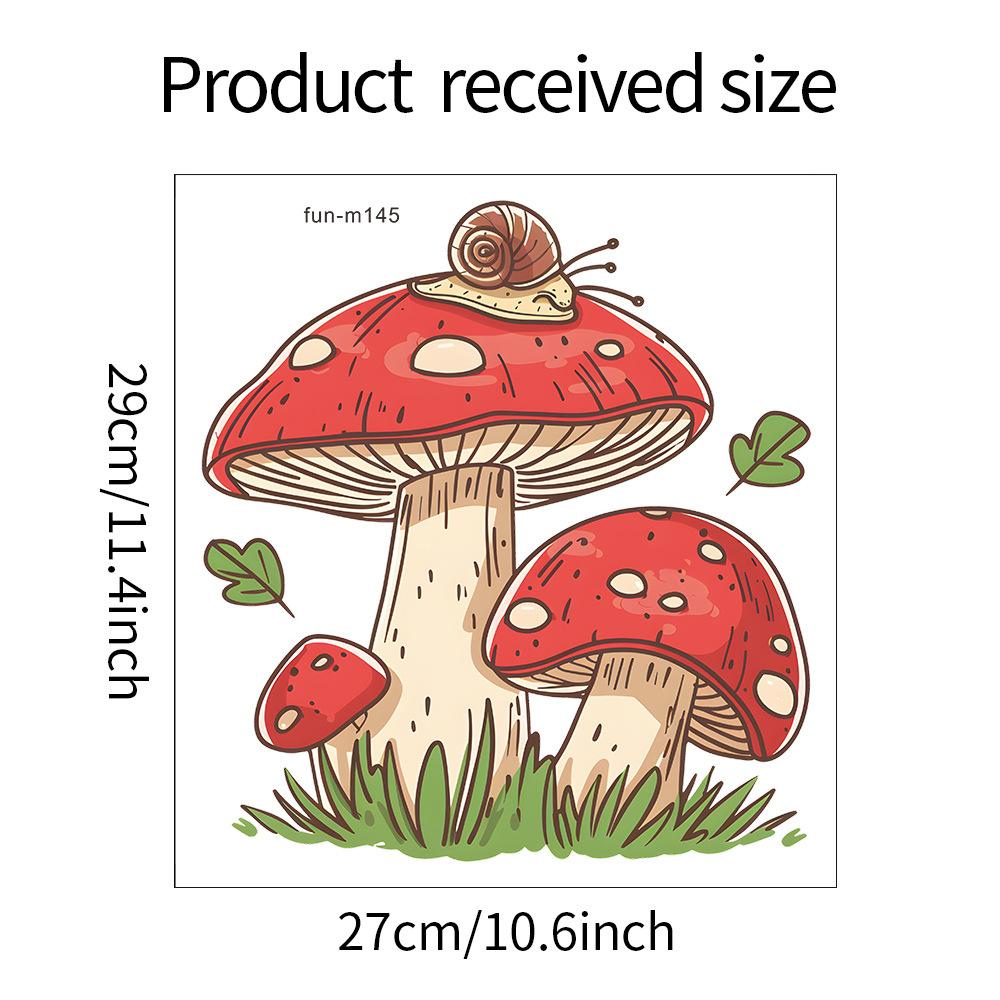 Fun-m145 Painted Mushroom Snail Toilet Post Bathroom Bathroom Decorative Wall Stickers Self-adhesive