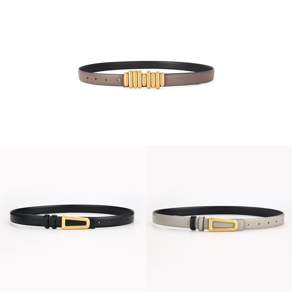 Genuine Leather Belt For Women With Smooth Buckle And Versatile Style For Daily Use