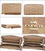 Coach Long Wallet (FCW778 CW778) in Tan and Brown Signature Coated Canvas and Recycled Leather. Long Zip-Around Wallet with Strap. Women's. [Outlet]