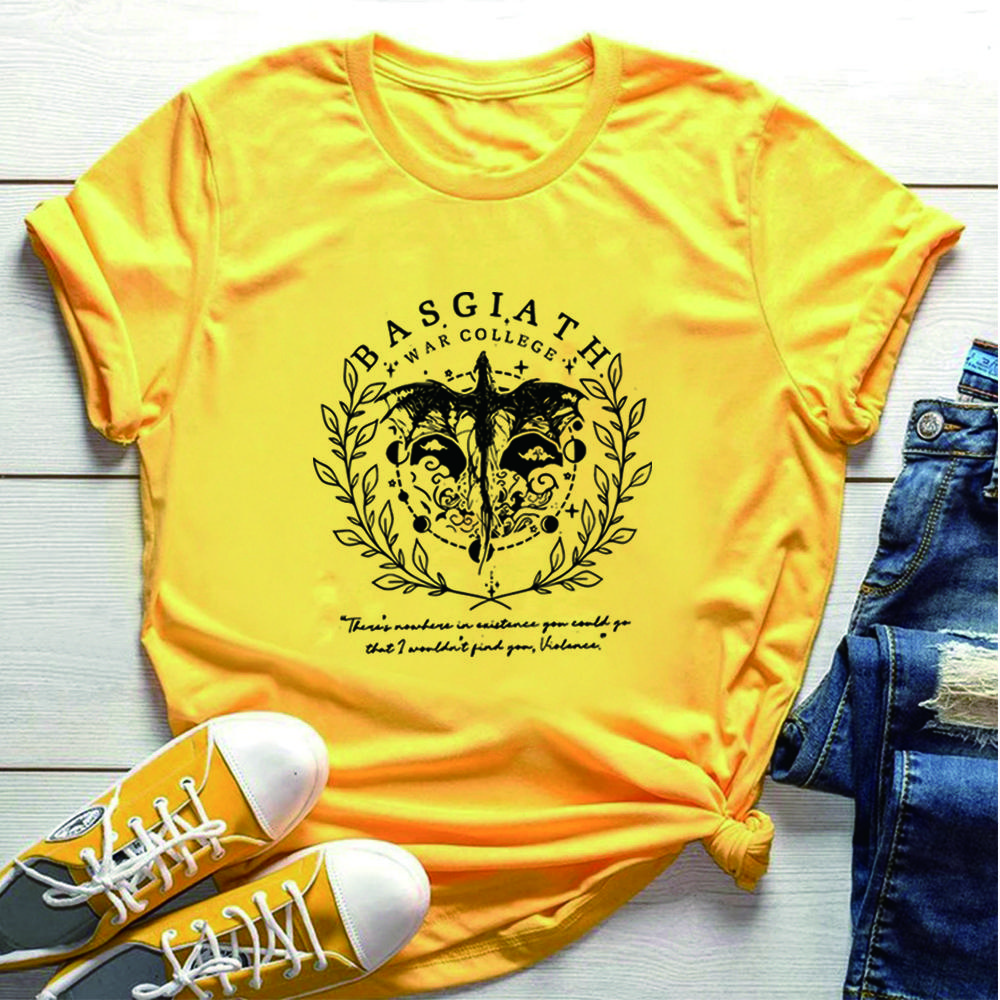 Basgiath War College T-Shirt Ästhetisches Fourth Wing Shirt Retro Fly or Die Shirts Fourth Wing Riders Quadrant Tee Bücherhaftes Geschenk